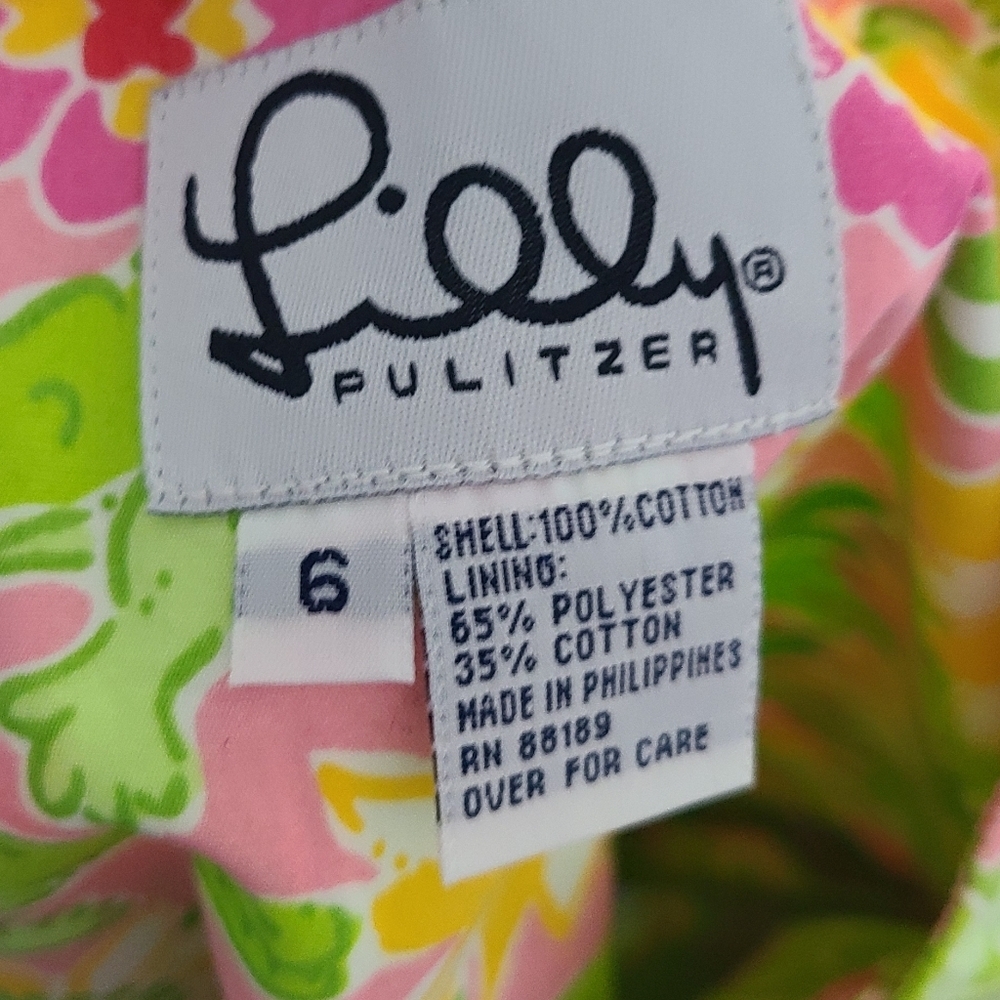 Lilly Pulitzer Vintage Revesible Mini Skirt - Picture 2 of 3
